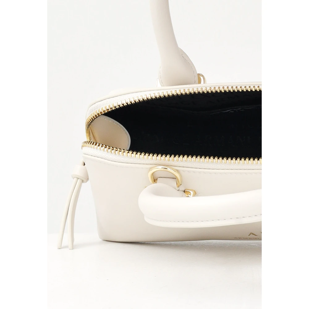 Armani Exchange Elegante Beige Handtas met Logo Beige Dames