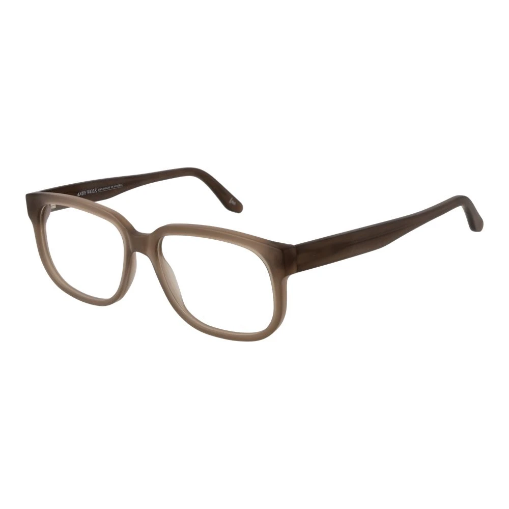 Andy Wolf Unisex Brown Beige Rectangle Optical Frames - Glasses - One Size- Accessories