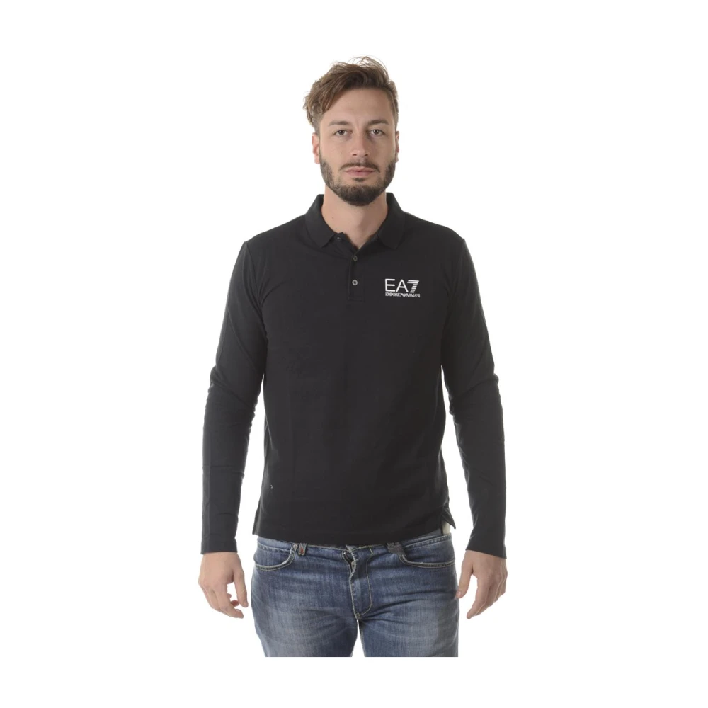 Emporio Armani EA7 Klassieke Polo Shirt voor Mannen Black Heren