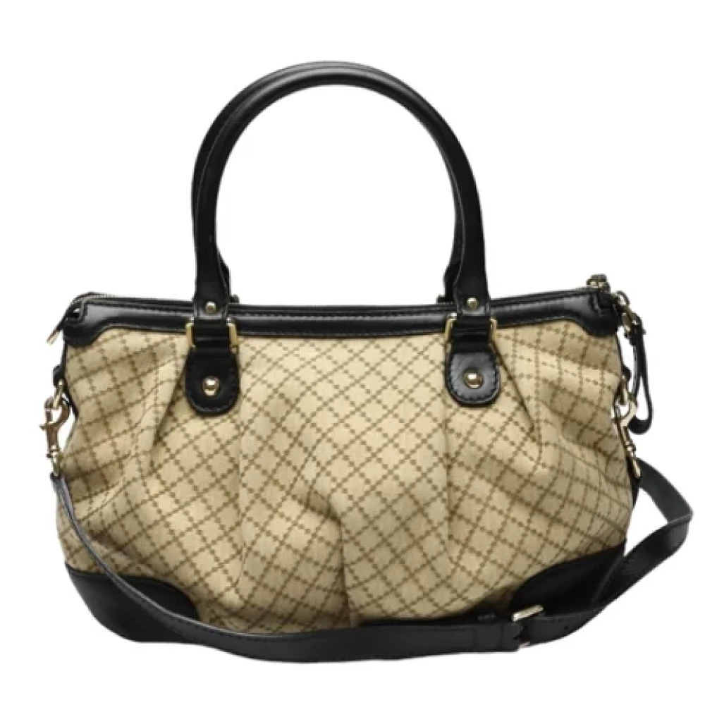 Gucci Vintage Pre-owned Canvas gucci-bags Beige Dames