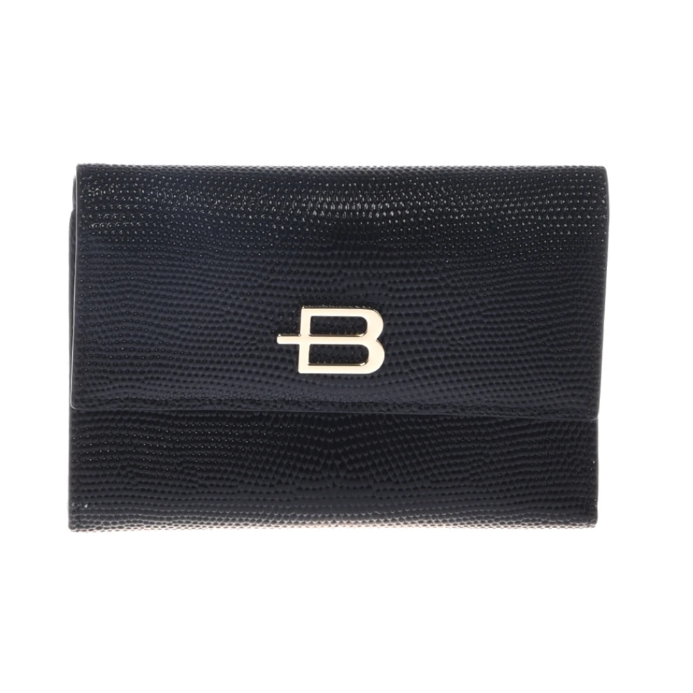 Baldinini Women's Black Wallets & Cardholders, One Size, Lizard Print Wallet
