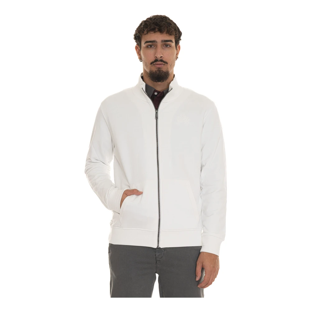 LA MARTINA Zacheriah Rits Sweatshirt Katoen Logo White Heren