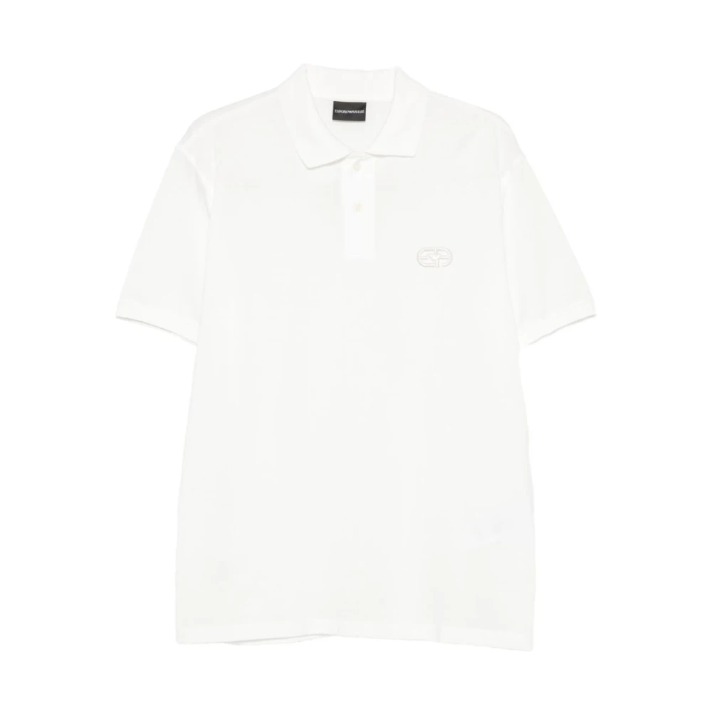 Emporio Armani White T-Shirts And Polos - Male - Polo Shirts - Xl - Tops