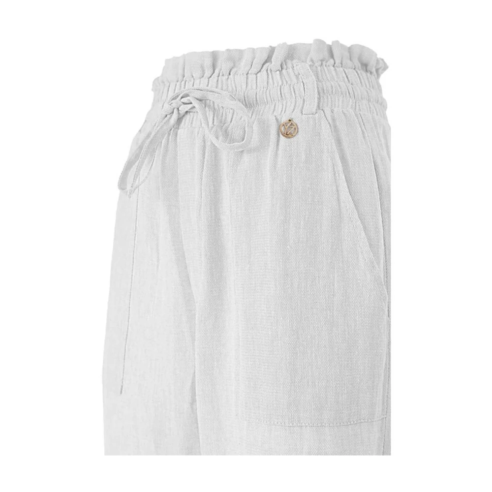 YES ZEE Linnenmix Elastische Taillebroek White Dames