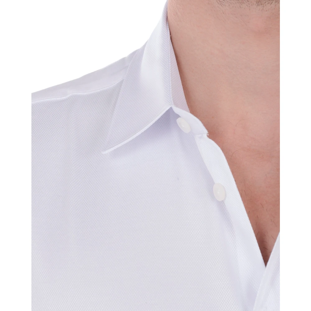 Daniele Alessandrini Basic V-Hals Shirt White Heren