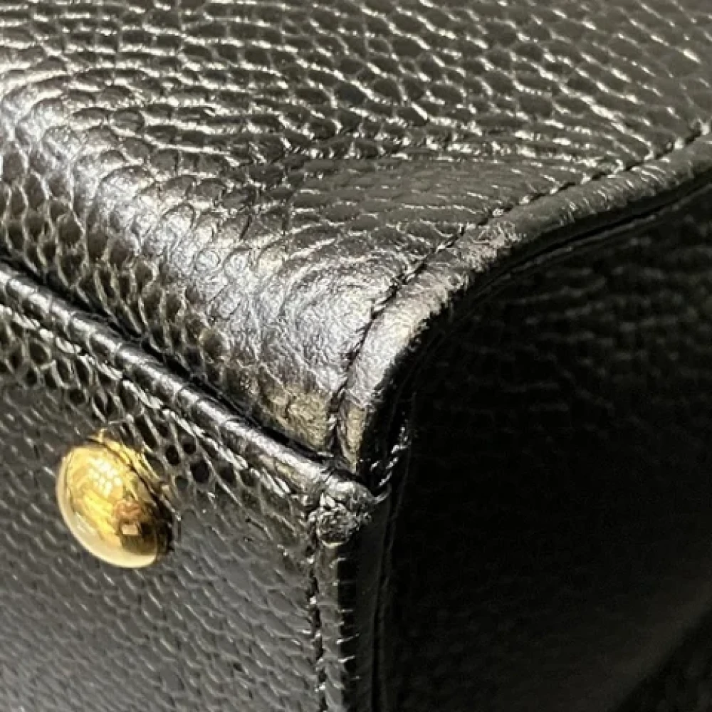 Chanel Vintage Pre-owned Leather handbags Black Dames