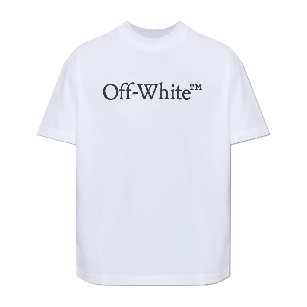 Off White Vrouw Wit Off Tops Dames, Xs, Katoen, T-Shirt Met Opgedrukte Logo