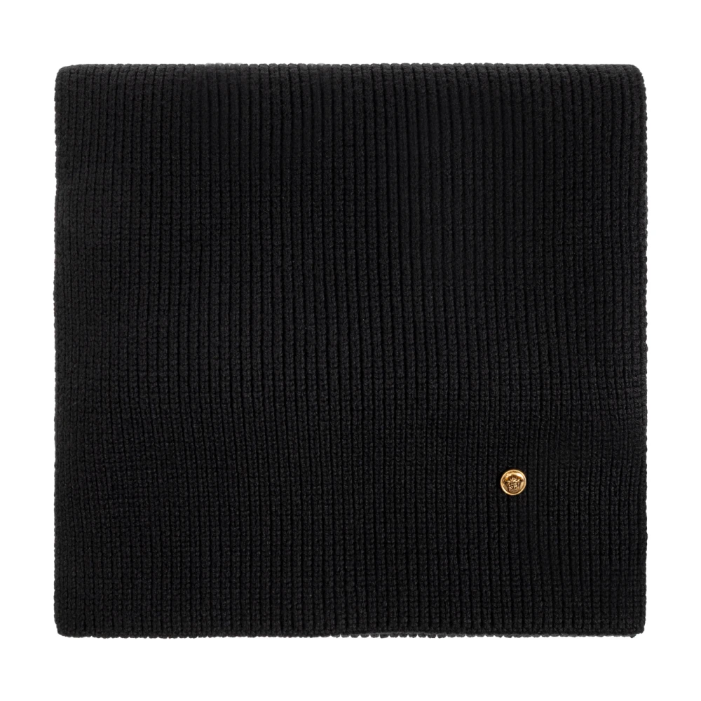 Versace Black Winter Scarves, Female, One Size, Wool Scarf