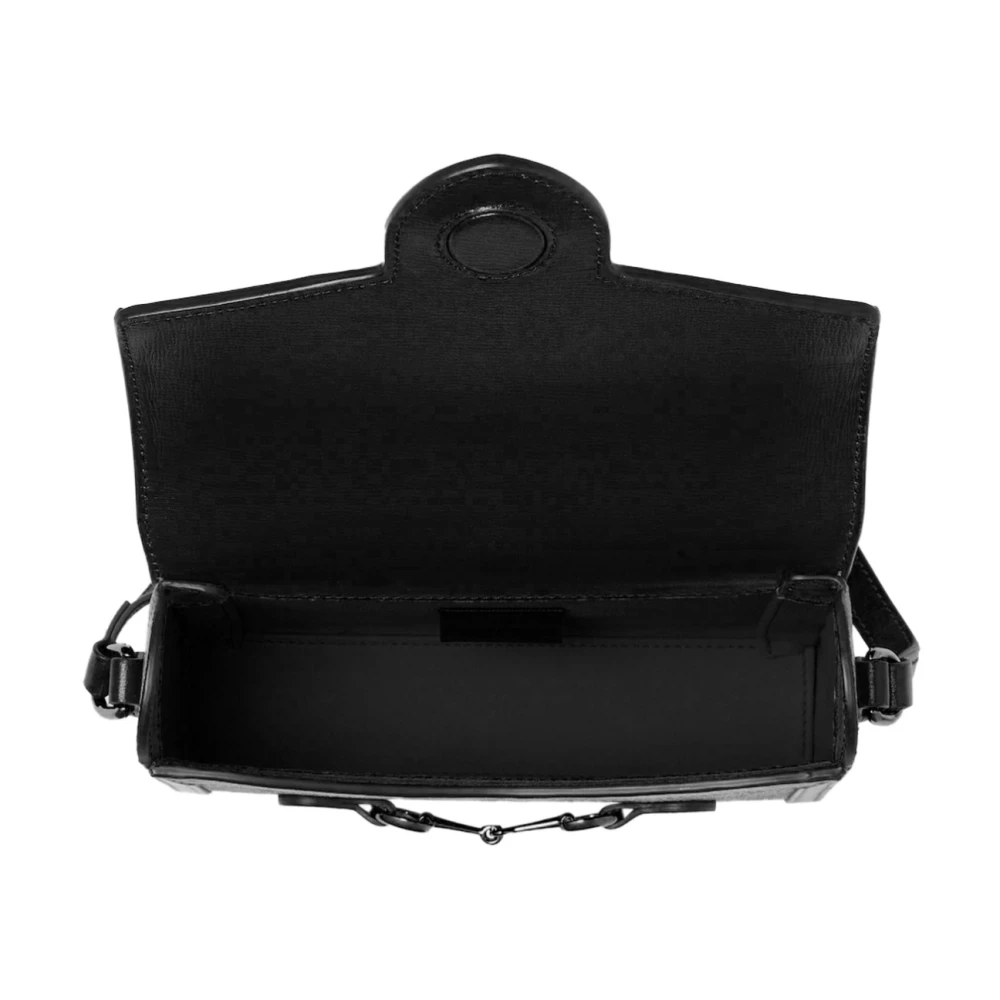 Gucci Leren Schoudertas Magnetische Knoop Black Dames