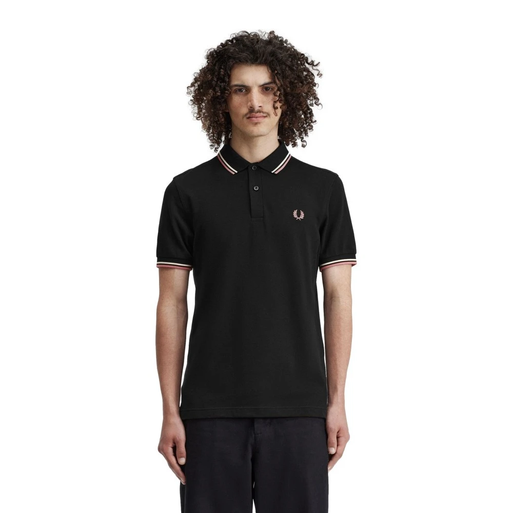 Fred Perry Zwarte Twin Tipped Polo Shirt Black Heren