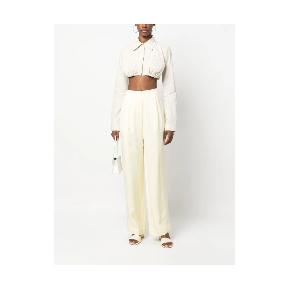 Christopher Esber Wide Trousers Yellow Dames