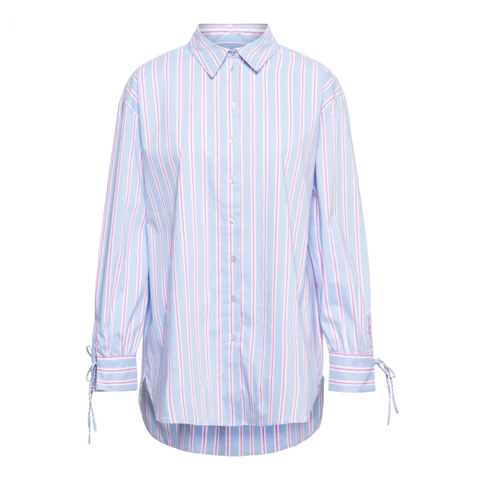 &Co Woman Oversized geruite overhemd Blue Dames