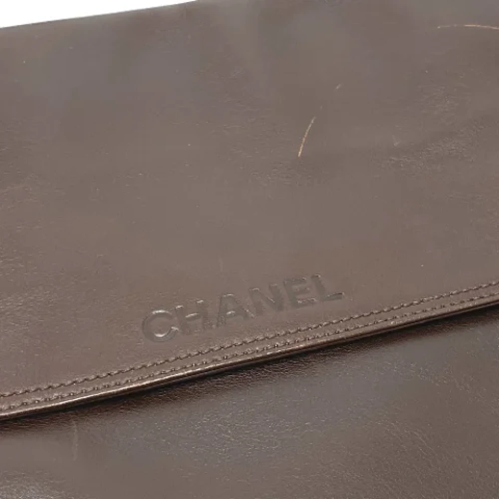 Chanel Vintage Pre-owned Leather chanel-bags Brown Dames