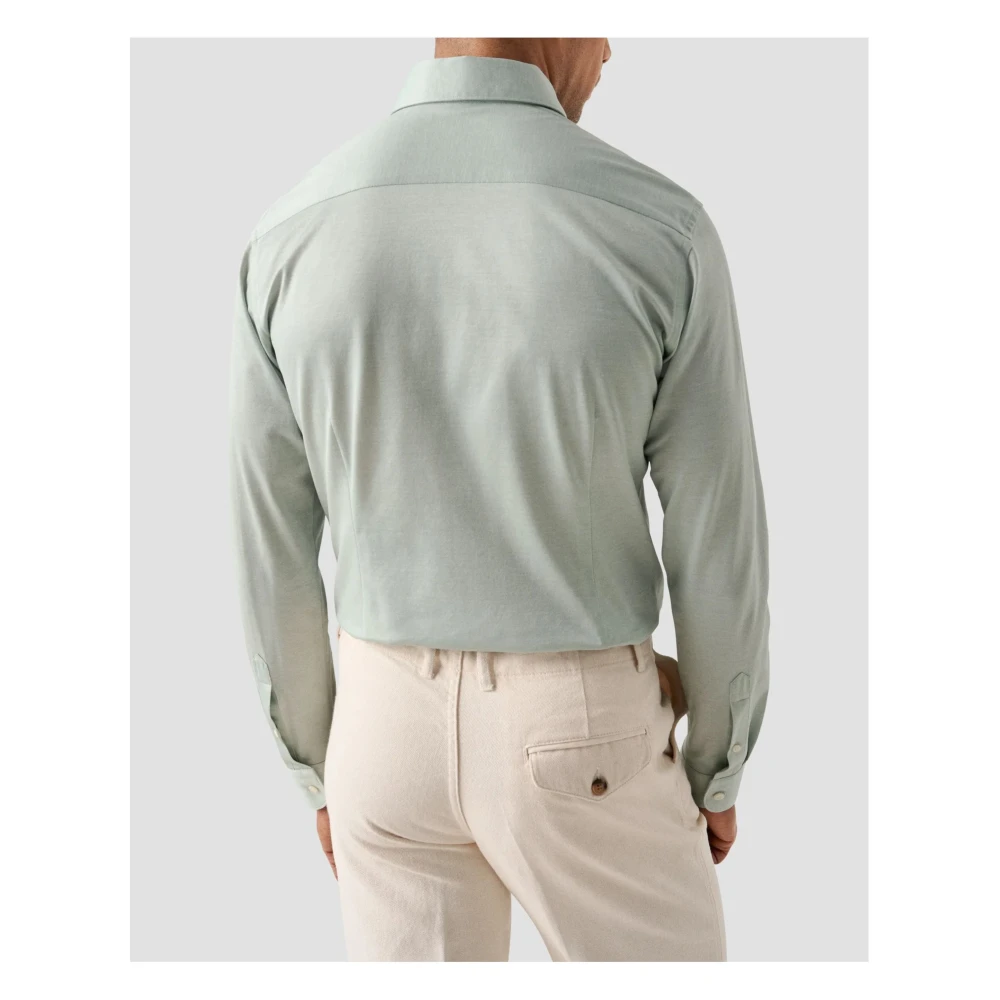 Eton Lichtgroen Oxford Overhemd Lange Mouw Green Heren
