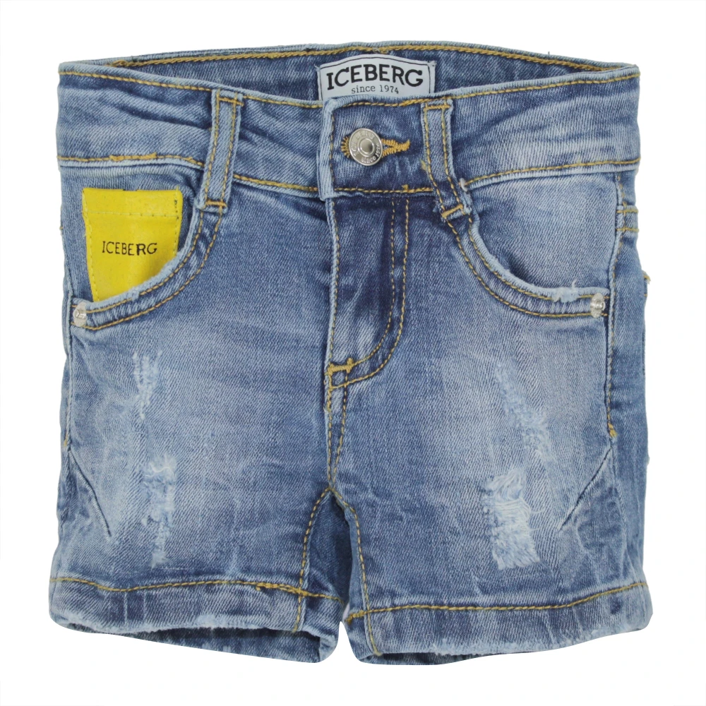 Iceberg Boys Blue Bermuda Jeans - Shorts - 9 M - Kids