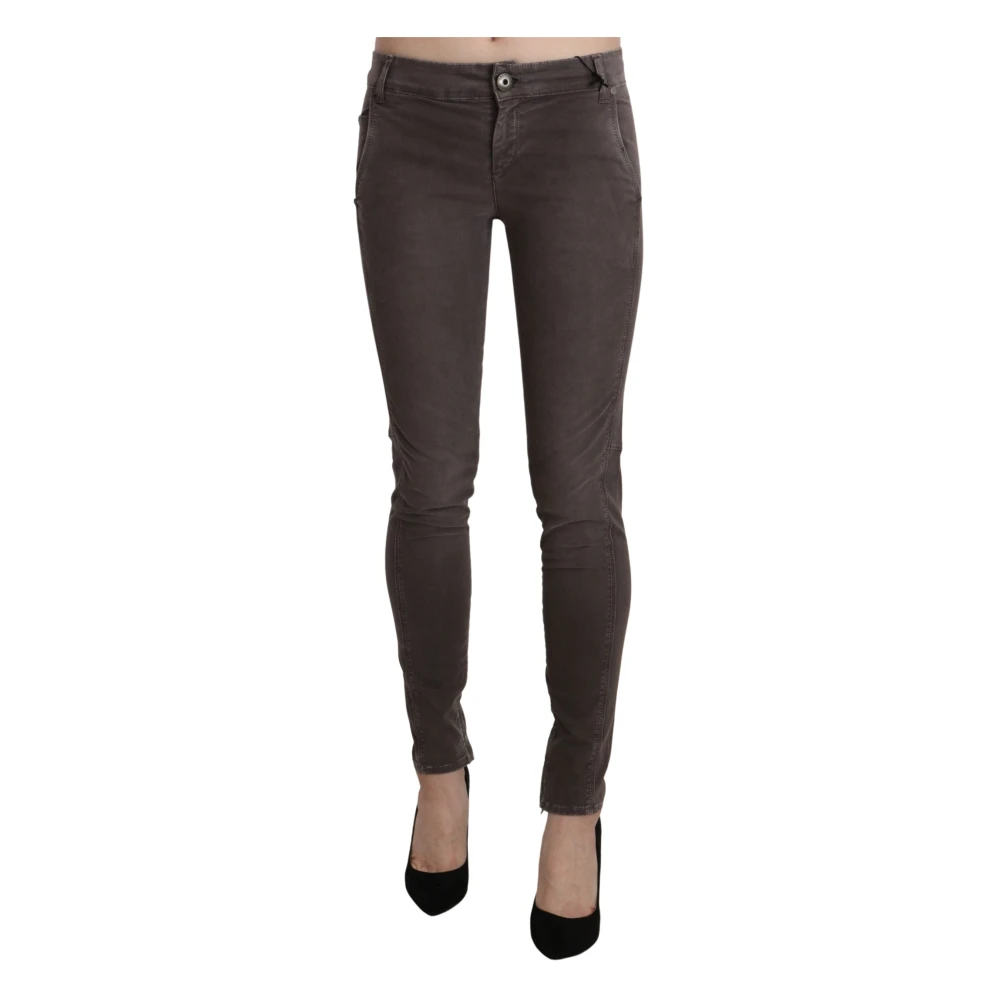 Ermanno Scervino Women's Brown Skinny Cotton Jeans - Skinny Fit Jeans - W26- Jeans