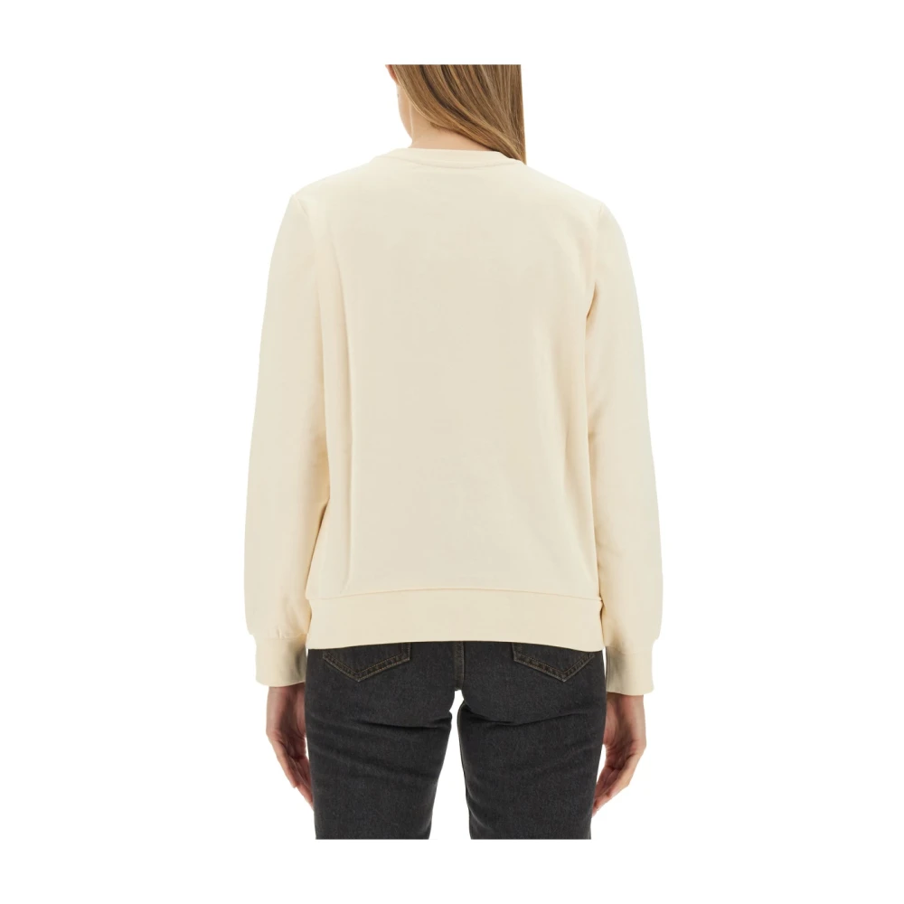 A.p.c. Klassieke 'Live' Sweatshirt Beige Dames