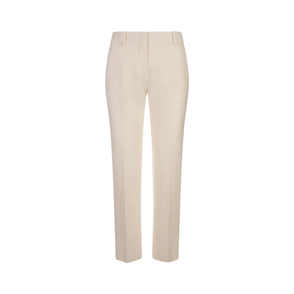 Ermanno Scervino Witte Straight-Cut Wollen Broek White Dames