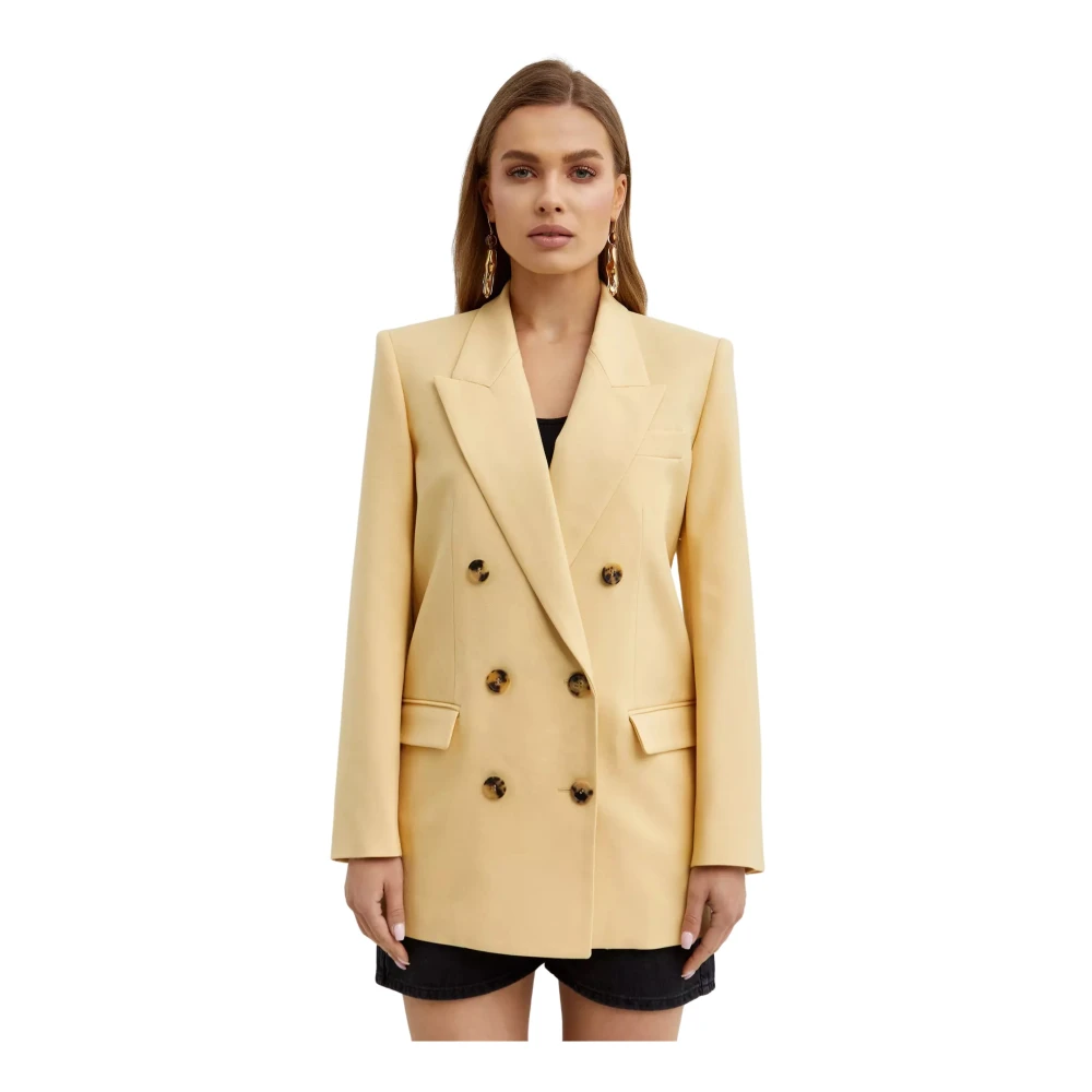 Isabel marant Crème Double-Breasted Blazer Nevimea Beige Dames