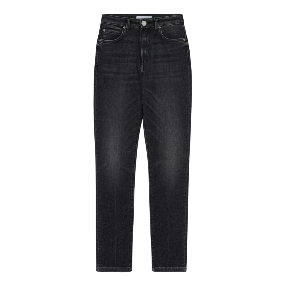 Pinko Vintage Grijs Skinny Love Birds Jeans Gray Dames