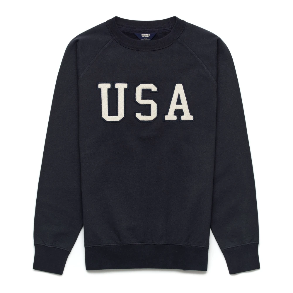 Sebago Geborduurde Katoenen Sweatshirt met Strik Black Heren
