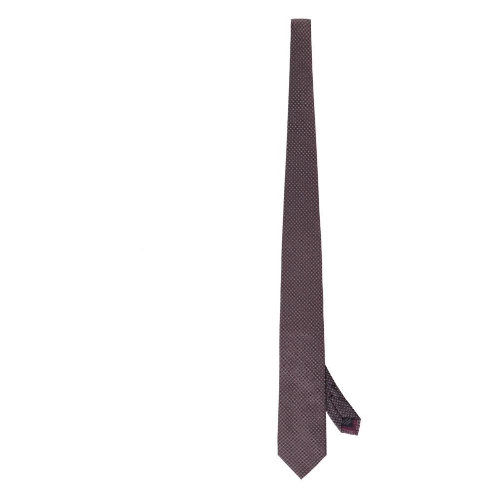 Corneliani Zijden Jacquard Stropdas Purple Heren