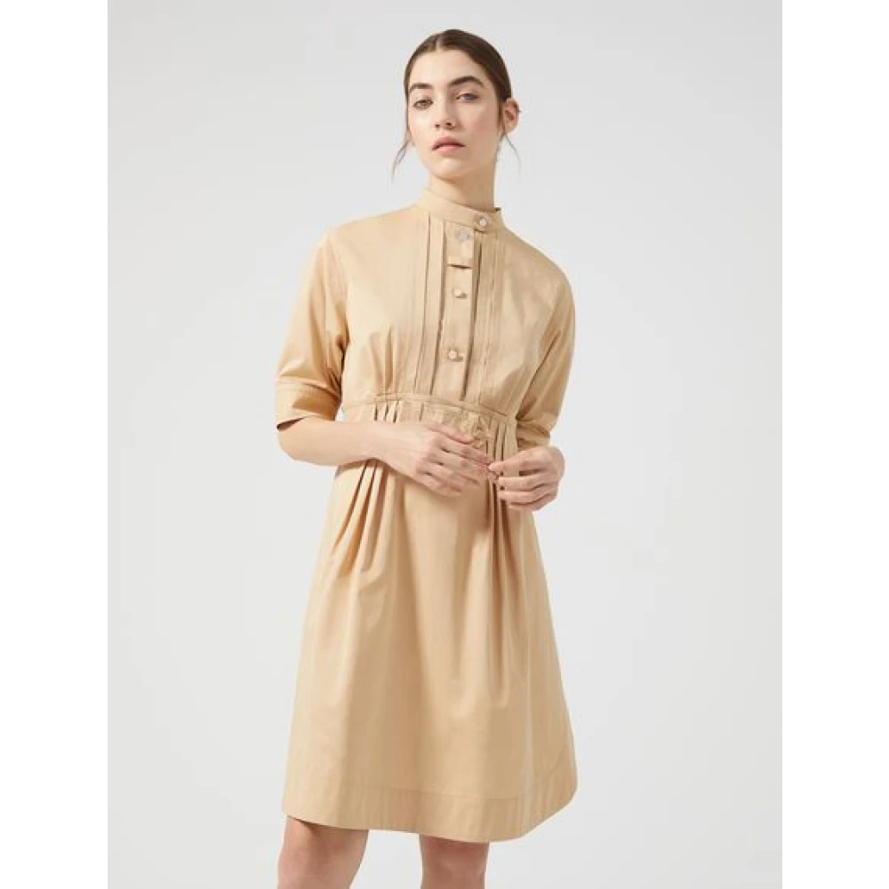 SPORTMAX Santos Katoenen Jurk Beige Dames