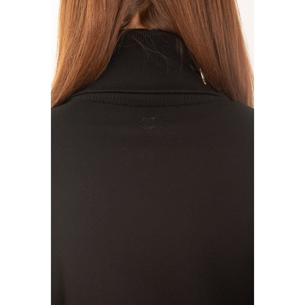 pinko Ritssluiting Gebreide Jurk in Zwart Black Dames