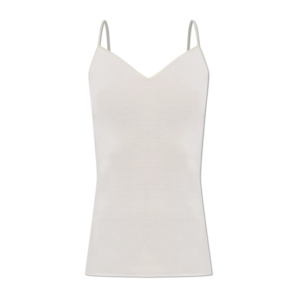 Hanro Donna Rosa - Canotta Spallina Sottile Seamless In Cotone - Tops - L