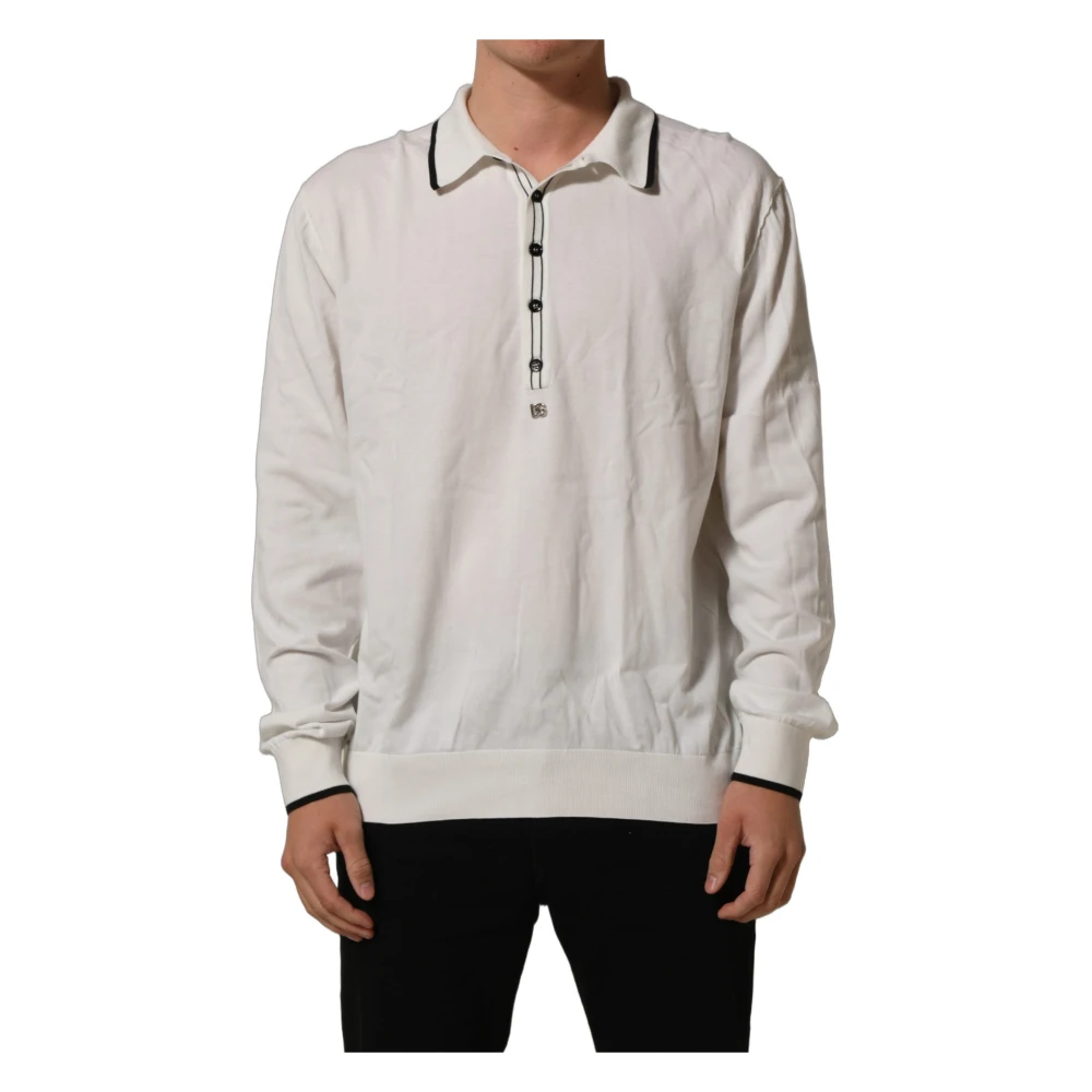 Dolce & Gabbana White T-Shirts, Male, M, Crew Neck T-Shirt