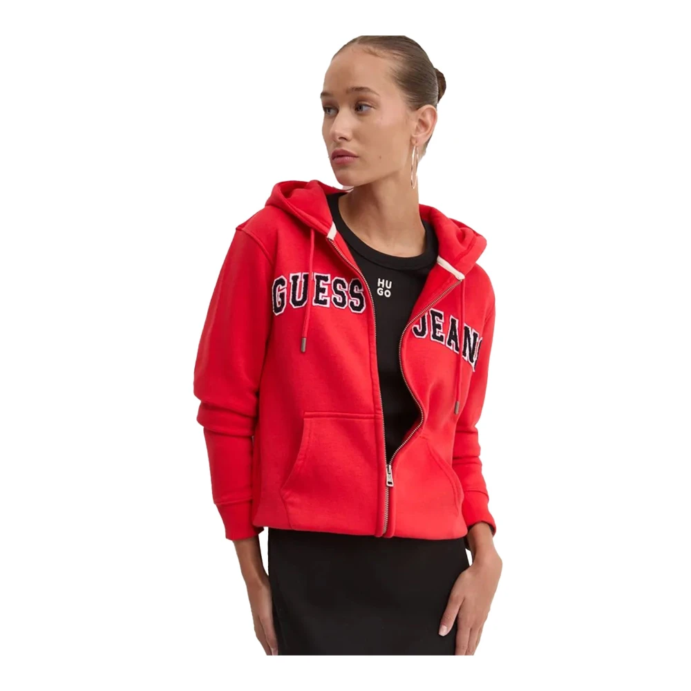 Guess Rode Hoodie van Katoen Red Dames