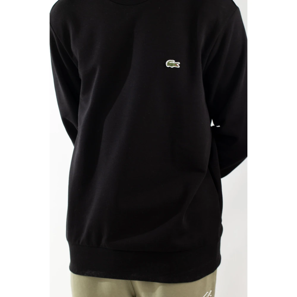 Lacoste Fleece Croc Sweatshirt in Klassieke Stijl Black Heren