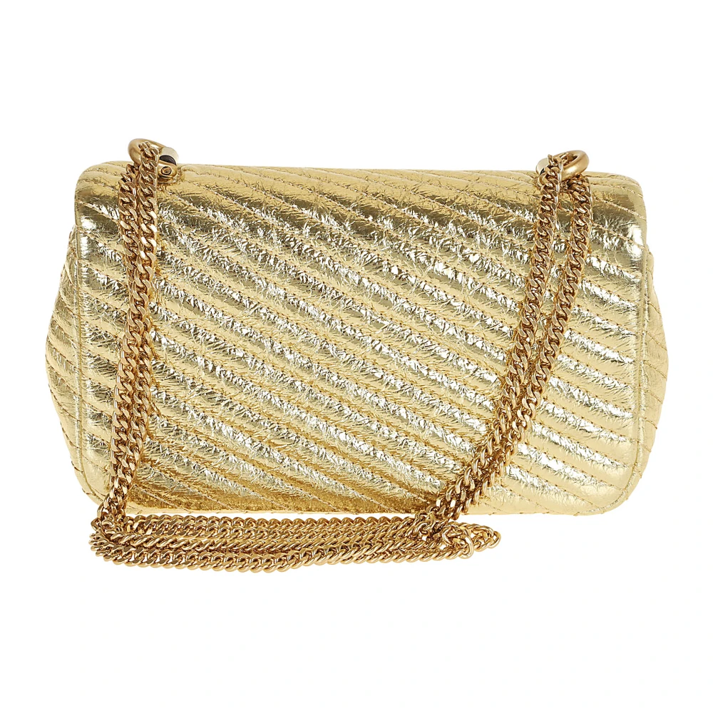 TORY BURCH Metallic Handtas Verhoog Stijl Elegantie Yellow Dames
