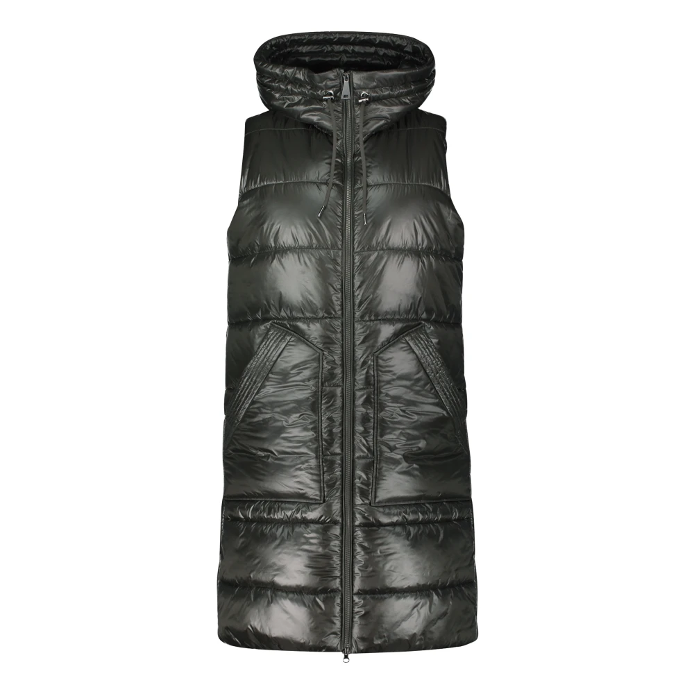Betty Barclay Gewatteerd Vest met Capuchon Green Dames