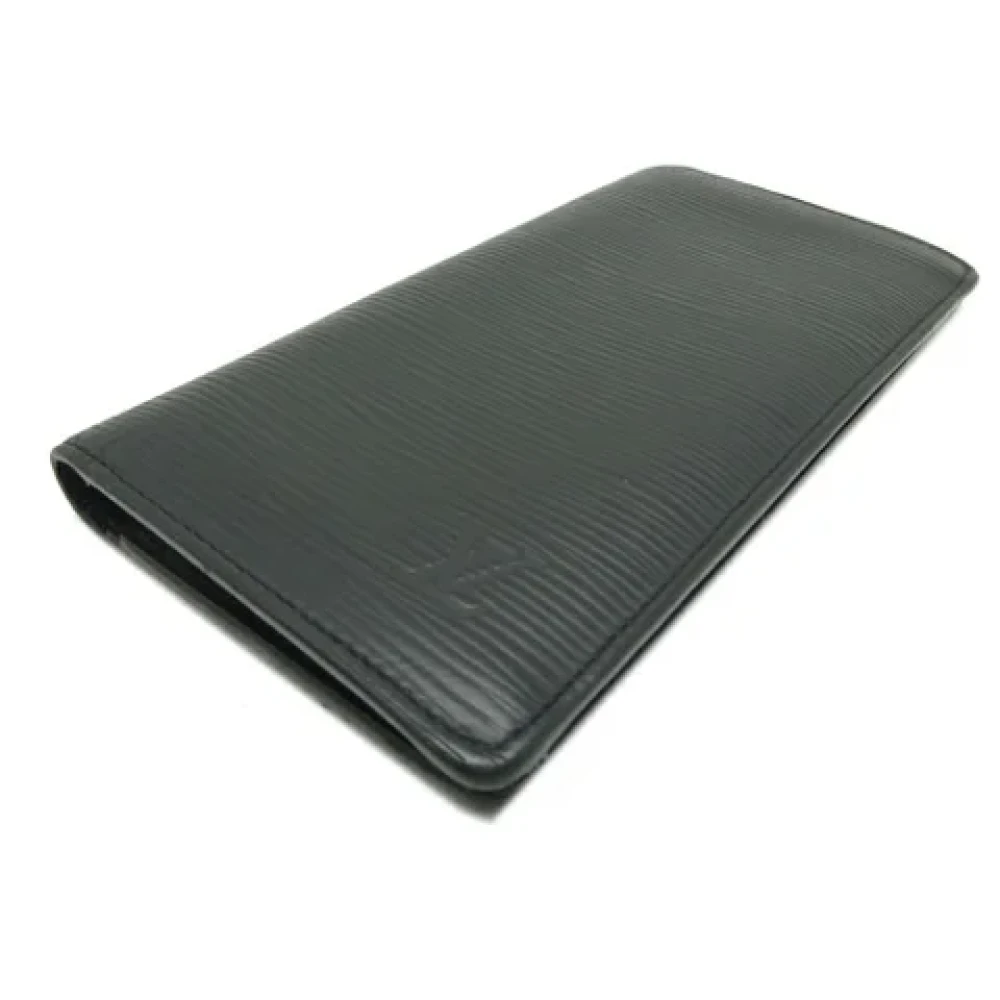 Louis Vuitton Vintage Pre-owned Leather wallets Black Dames