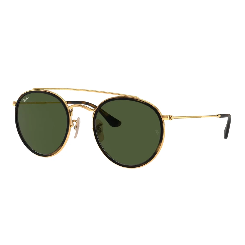 Ray-Ban Unisex Gold Round Green Round Double Bridge 3647N Sunglasses - Image 7