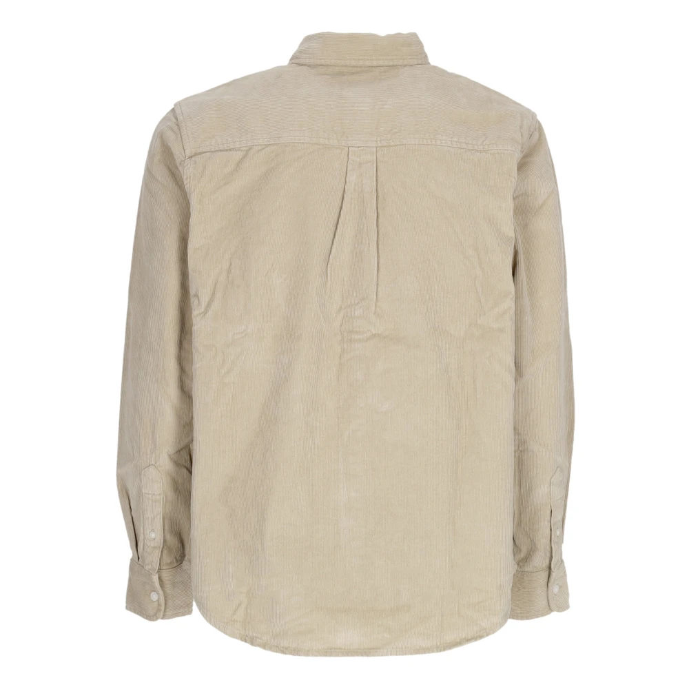 Obey Fluweel Cord Geweven Overhemd met Lange Mouwen Gray Heren