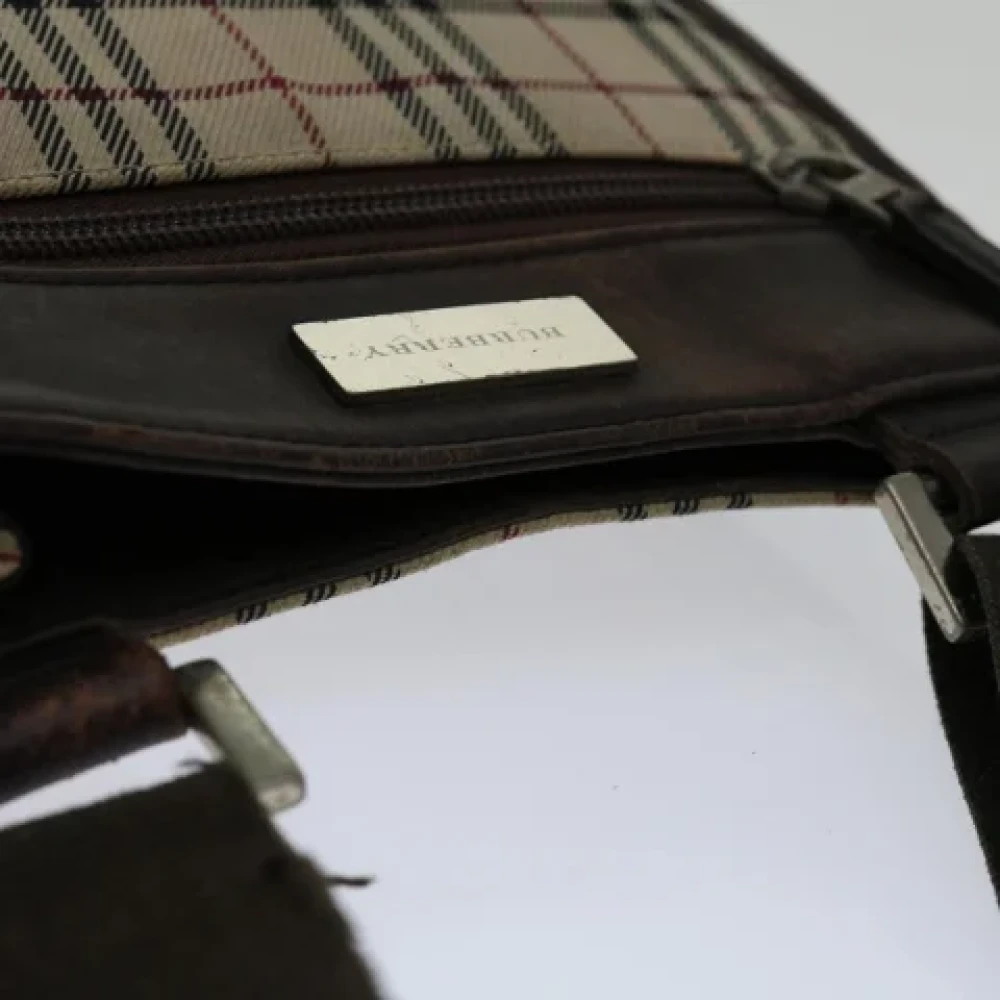 Burberry Vintage Pre-owned Canvas shoulder-bags Beige Dames