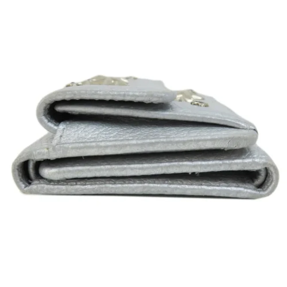 Jimmy Choo Pre-owned Leather wallets Gray Dames