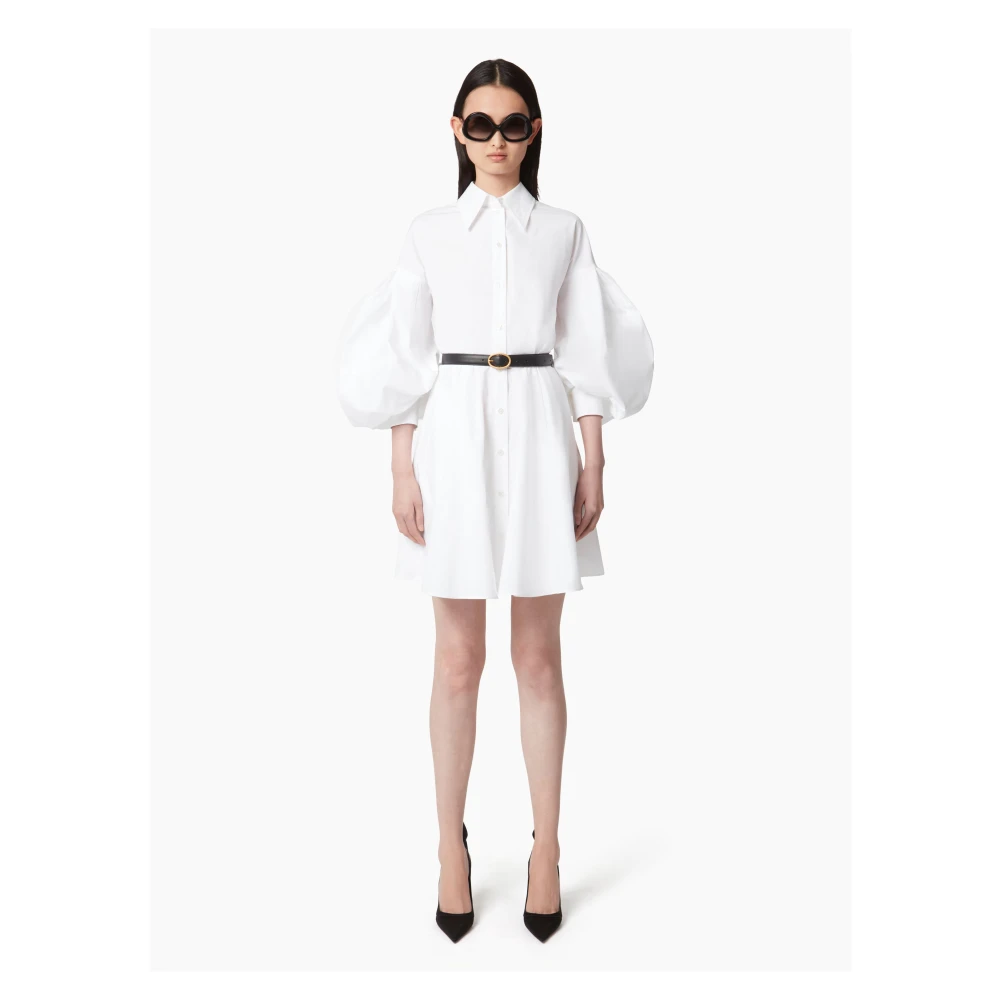 Nina Ricci Midi Jurk MET Cocoon White Dames