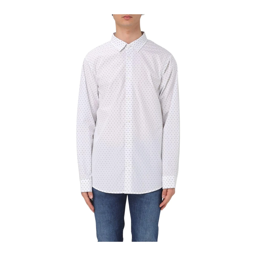 Armani Exchange Uomo Bianco - Camicia Classica Bianca Con Bottoni - Shirts - S