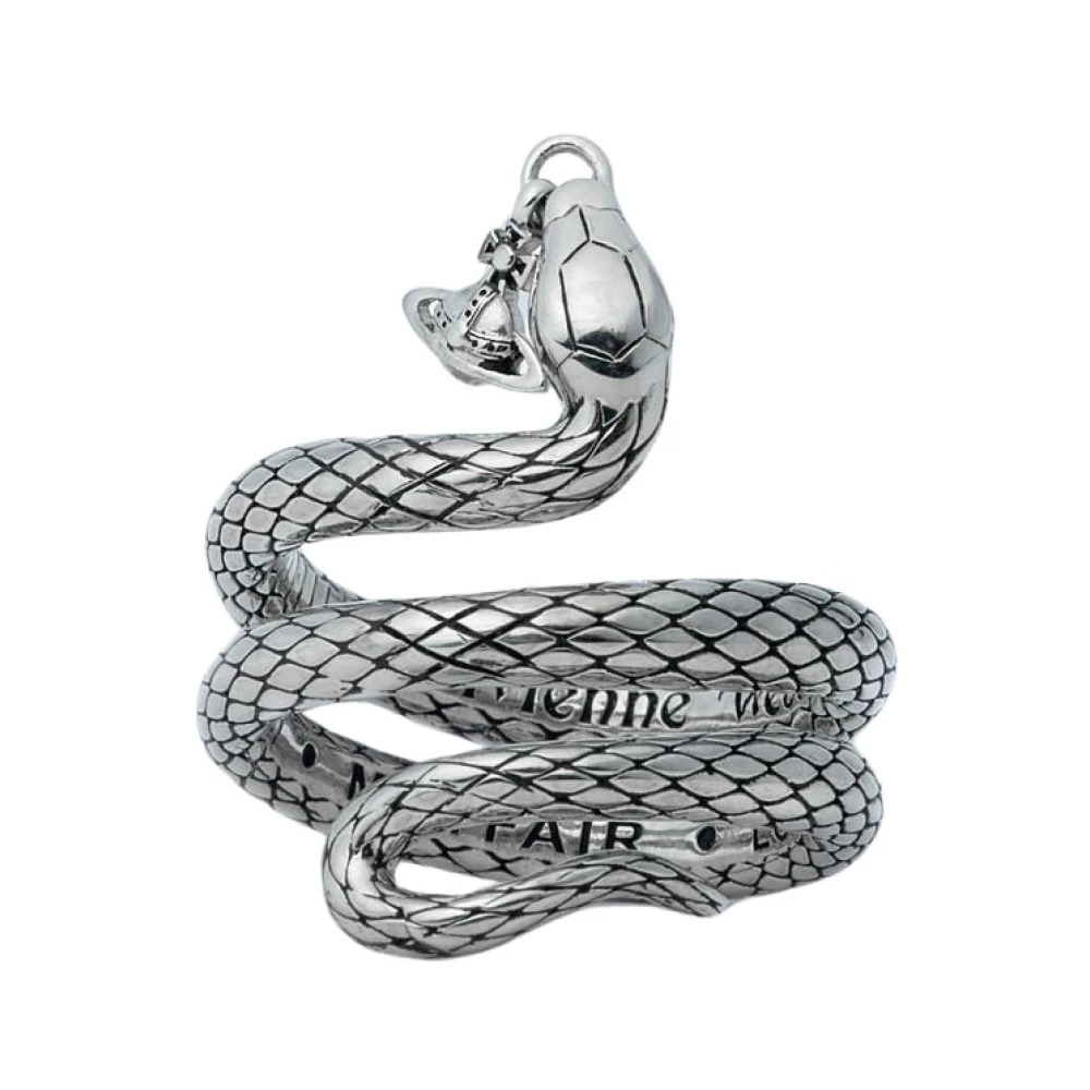 Vivienne Westwood Gray Snake Ring - Unisex - Rings - M - Accessories