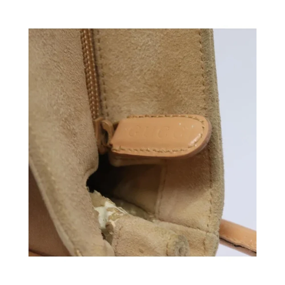 Gucci Vintage Pre-owned Suede gucci-bags Beige Dames