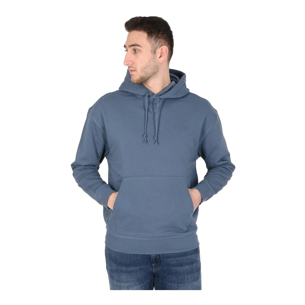 Hugo Boss Hoodies Blue Heren