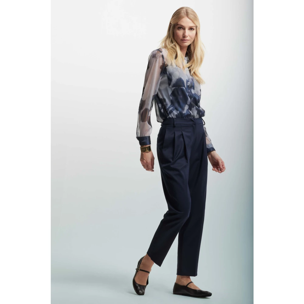 Kocca Abstract Laagjes Patroon Shirt Blue Dames