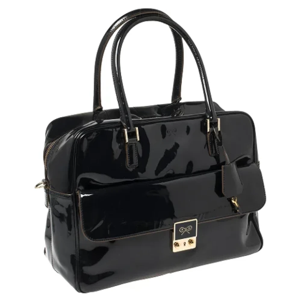 Anya Hindmarch Pre-owned Leather handbags Black Dames