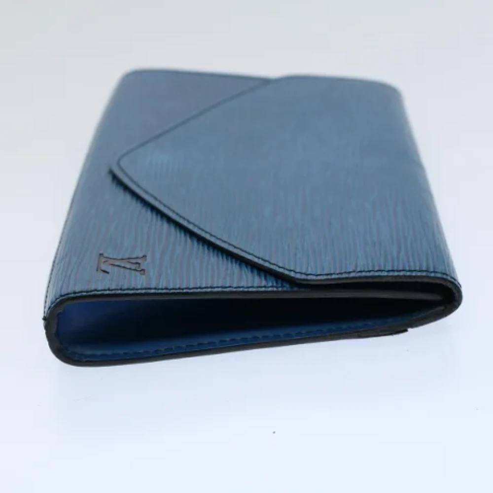 Louis Vuitton Vintage Pre-owned Leather clutches Blue Dames