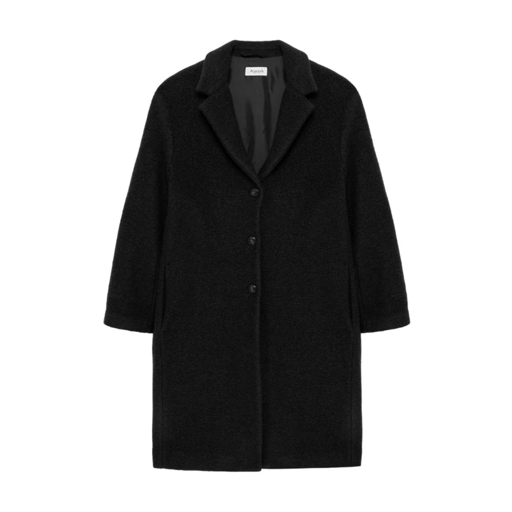 Amish Zwarte wollen jas voor mannen Black Heren