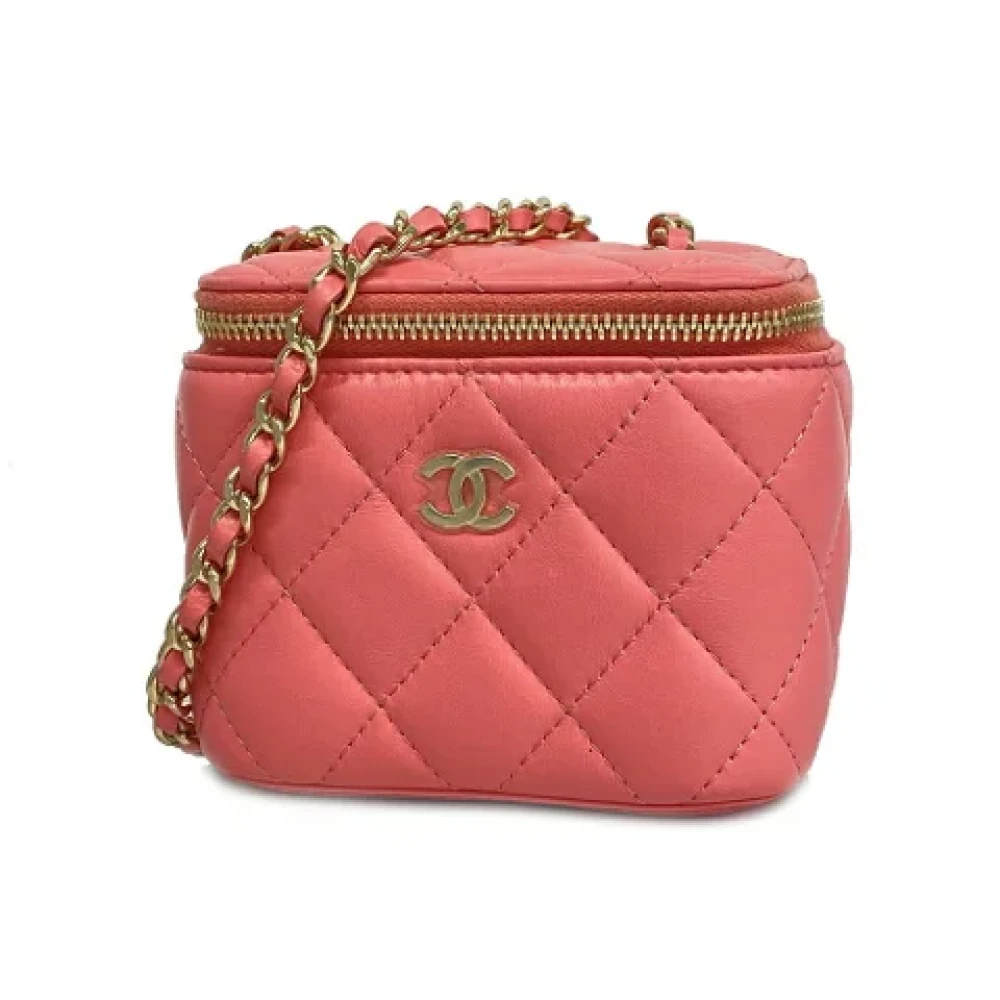 Chanel Vintage Pre-owned Leather shoppers Pink Dames