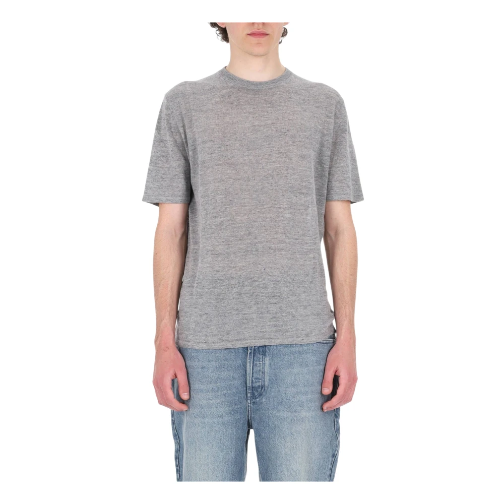 Roberto Collina Uomo Grigio Top, M, New,